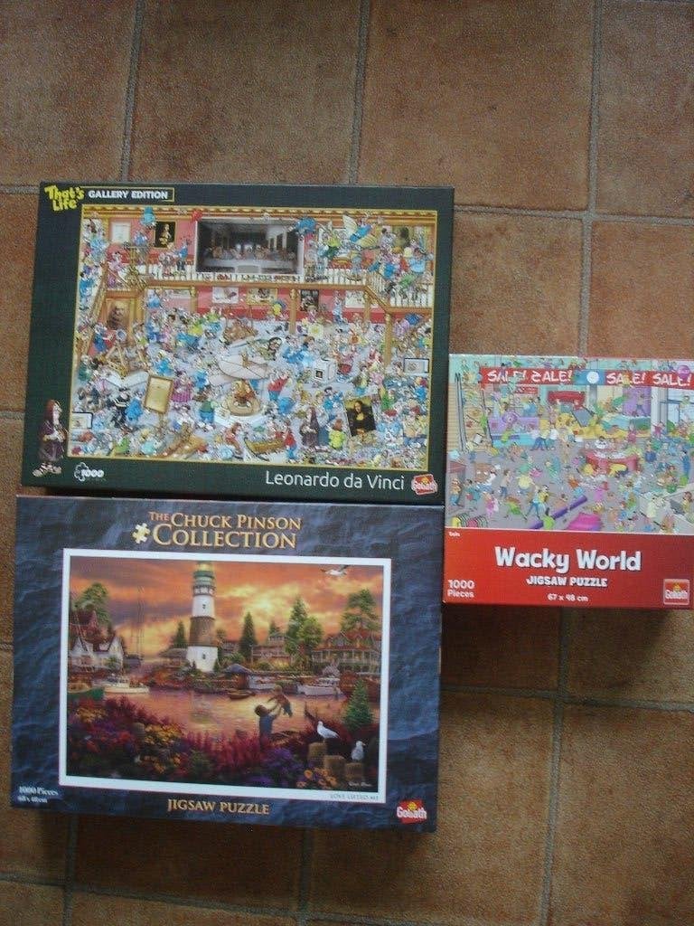 3 x legpuzzel Goliath 1000 stukjes, Ophalen, 500 t/m 1500 stukjes, Nieuw, Legpuzzel