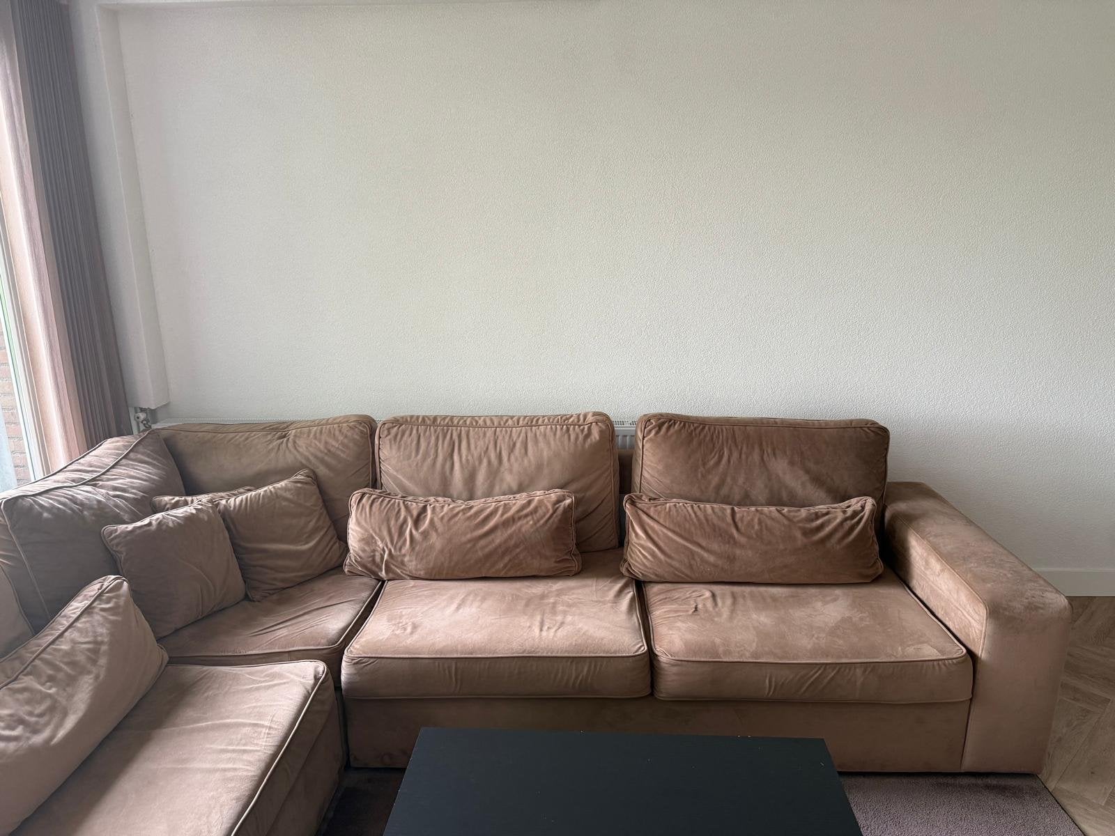 Hoekbank - bruin, Huis en Inrichting, Banken | Bankstellen, Ophalen, 250 tot 300 cm, Gebruikt, Hoekbank