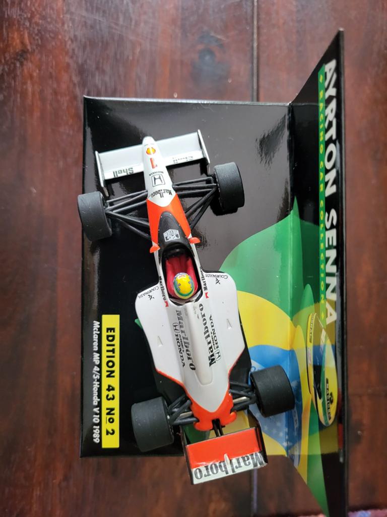Ayrton Senna McLaren MP 4/5-Honda V10 1989 modelauto, Ophalen of Verzenden, Zo goed als nieuw, Auto, Overige merken
