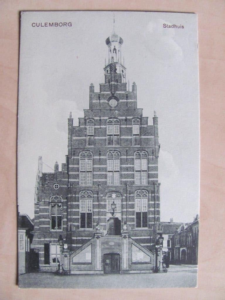 Culemborg 1909 Stadhuis, Verzamelen, Ophalen of Verzenden, Voor 1920, Gelopen, Utrecht