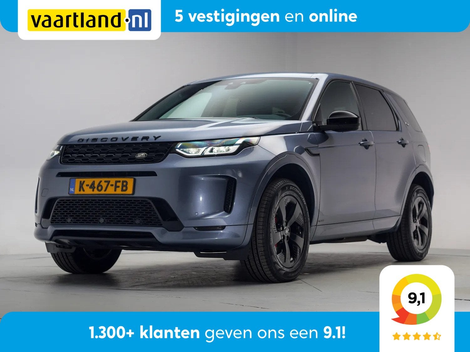 Land Rover Discovery Sport P300e AWD PHEV R-Dynamic [ LED Ap, Auto's, Blauw, Discovery Sport, Bedrijf, Hybride Elektrisch/Benzine