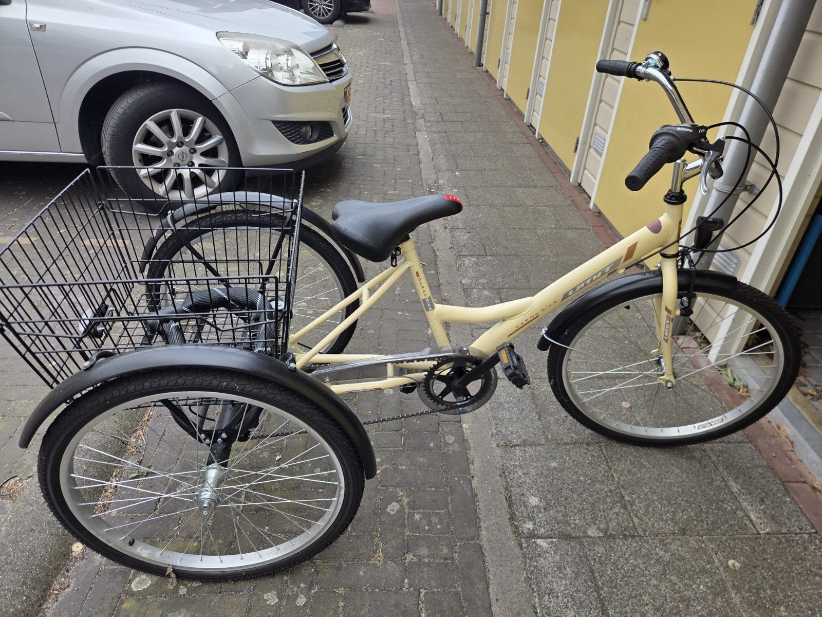 Transportfiets / driewieler met mand - zo goed als nieuw, Fietsen en Brommers, Ophalen, Zo goed als nieuw