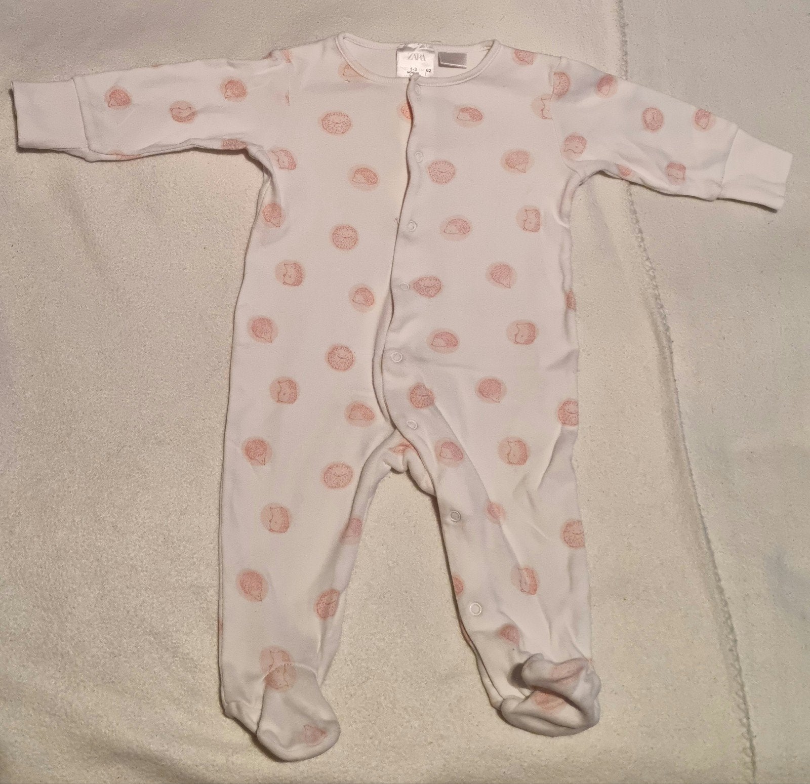 Zara boxpakje maat 62 baby kleding egel dieren pak wit roze, Gebruikt, Zara, Pakje, Verzenden