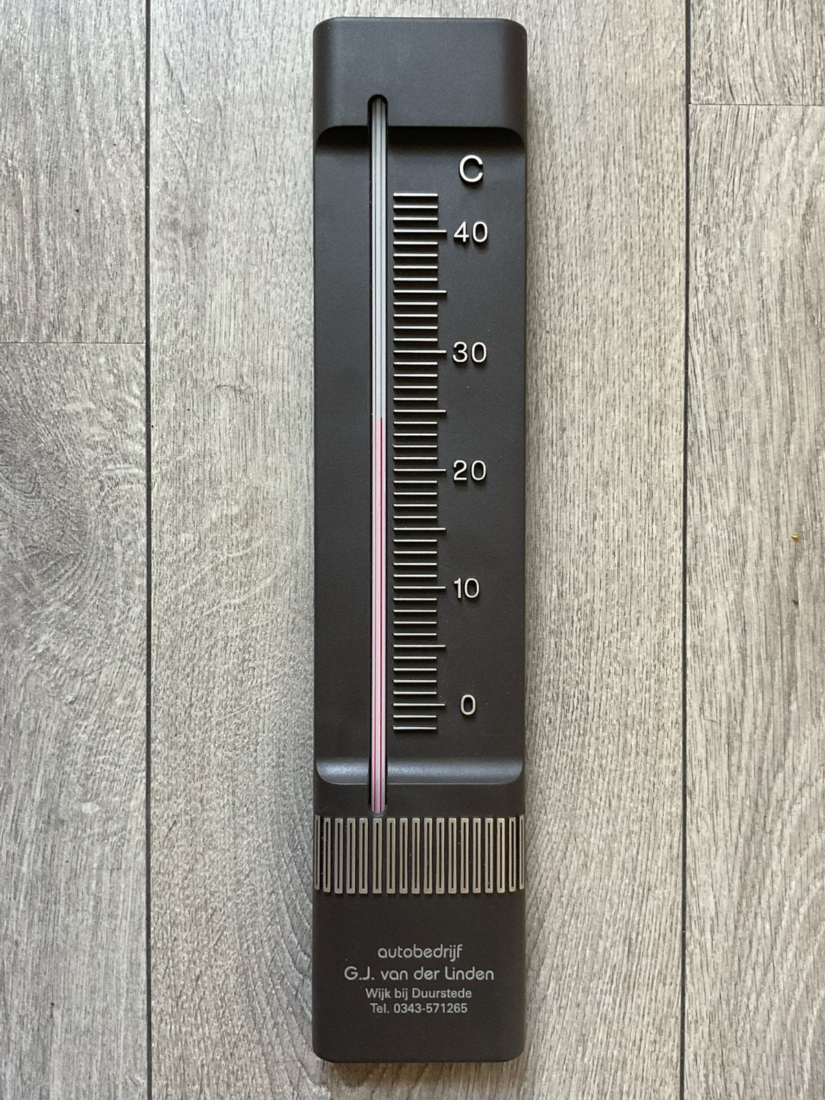 Thermometer autobedrijf GJ Van der Linden Wijk bij Duurstede, Ophalen of Verzenden, Gebruikt, Overige typen