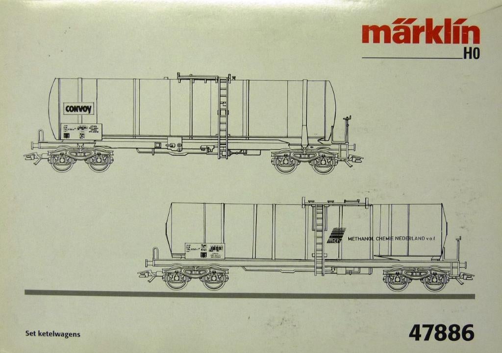 Märklin 47886 Set (2) Ketelwagens NS, Wisselstroom, Analoog, Ophalen of Verzenden, Märklin