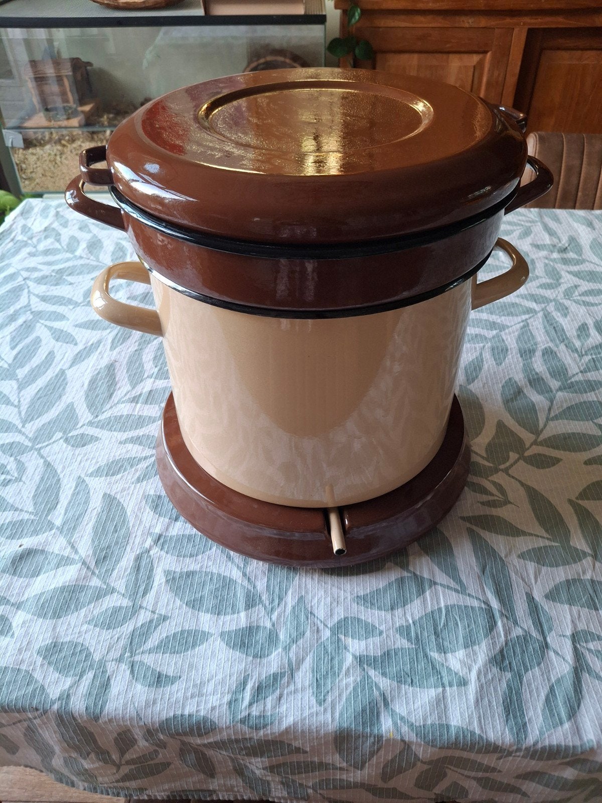 Vintage Emaille Stoomentsafter / Sapketel (Jaren '70), Ophalen of Verzenden