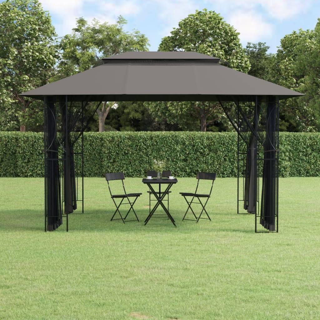 Paviljoen 3x4, partytent prieel crème GRATIS BEZORGD!, Tuin en Terras, Verzenden, Minder dan 2 meter, Minder dan 4 meter, Nieuw