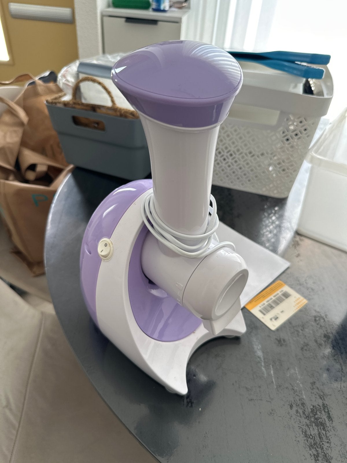 Frozen fruit dessert maker - paars/wit, Ophalen of Verzenden, Zo goed als nieuw