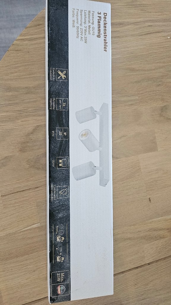 Nieuwe GU10 plafondspots - 3-delige + 2 enkele spots - wit, Ophalen, GU10, Nieuw, LED