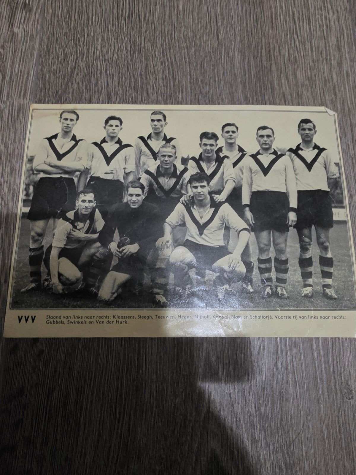 VVV Venlo elftalfoto jaren '50 - Zwart-wit, Ophalen of Verzenden, Gebruikt, Overige binnenlandse clubs, Poster, Plaatje of Sticker