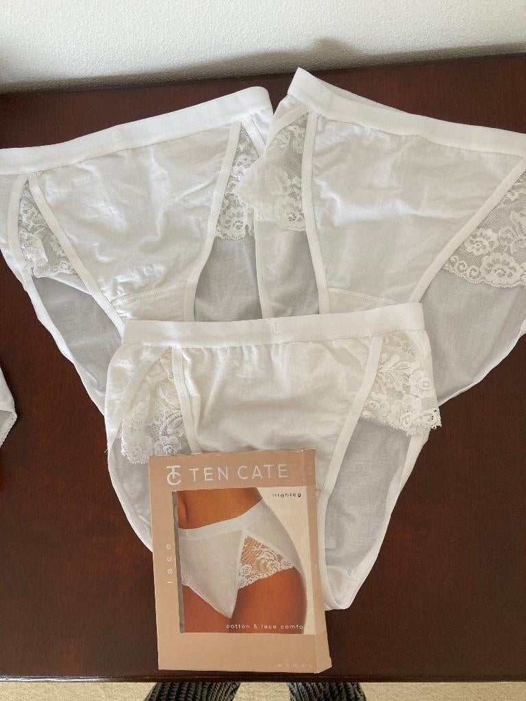 3 Slipjes - Maat S - Nieuw, Kleding | Dames, Ten Cate, Ophalen of Verzenden, Wit, Slip