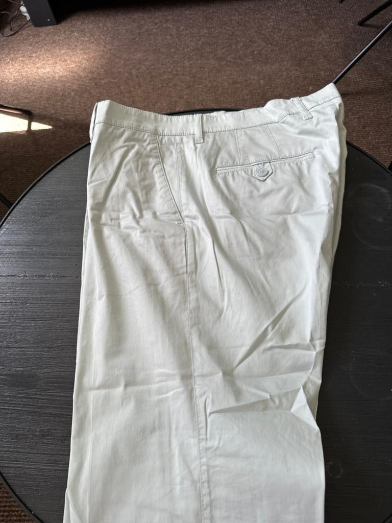 Drykorn Chino Broek Heren - Beige/Lichtgroen - Maat 34/34, Ophalen of Verzenden, Zo goed als nieuw, Maat 52/54 (L), Beige