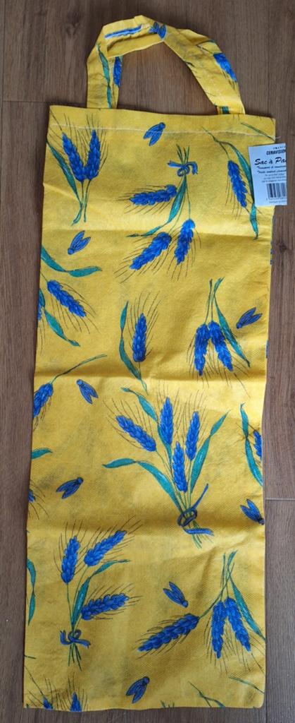 Zak voor stokbrood - Geel met blauwe korenaren, Overige typen, Ophalen, Nieuw, Geel