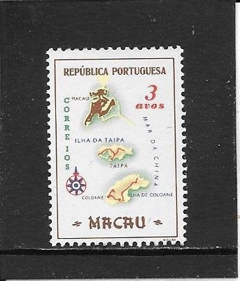 Macau landkaart, Ophalen of Verzenden, Postfris, Oost-Azië