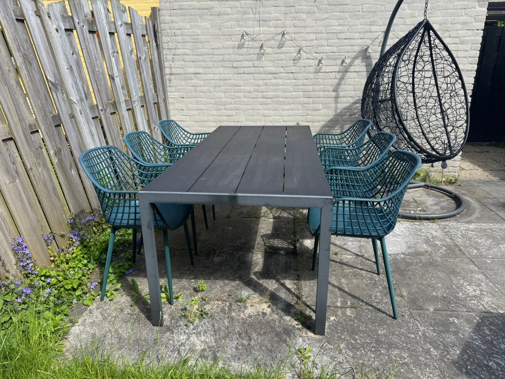 Tuintafel Jysk MADERUP, Tuin en Terras, Tuinsets en Loungesets, Gebruikt, Aluminium, Ophalen
