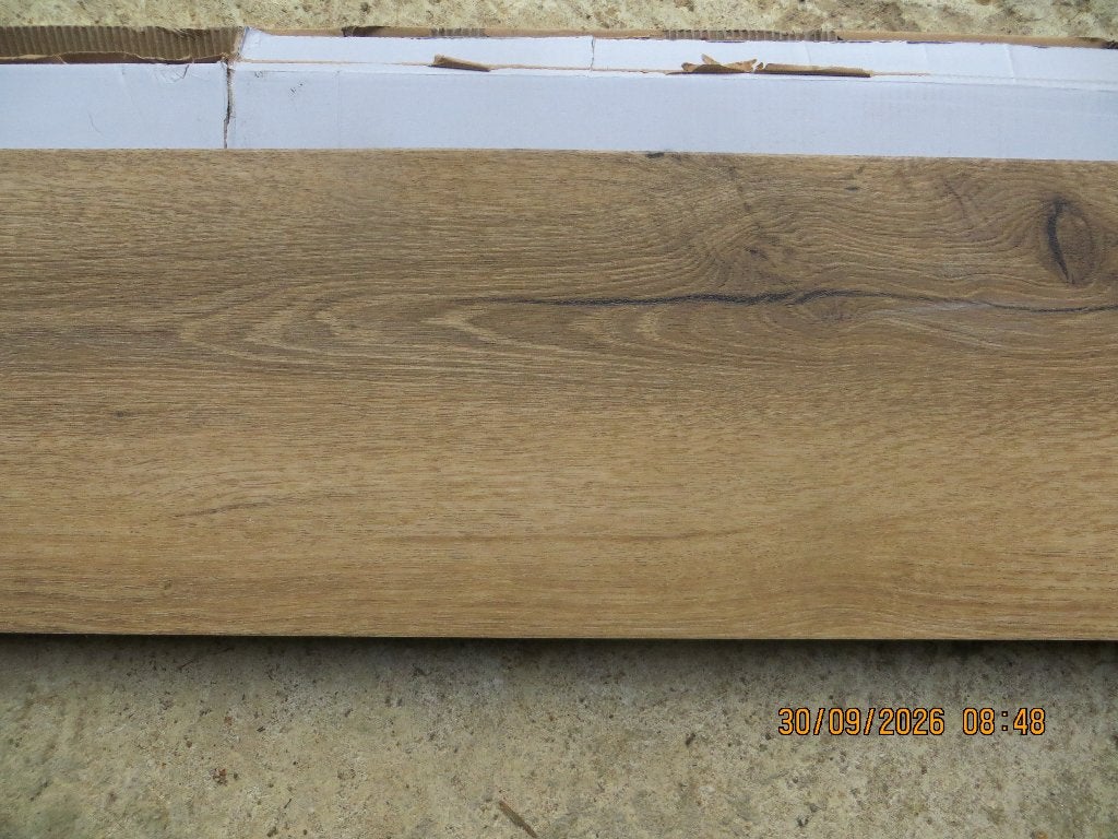 PVC plakvloer, plak stroken, Eiken, Ophalen, Nieuw, 25 tot 50 m², Vinyl