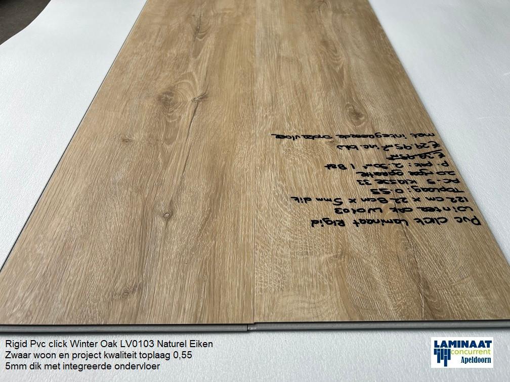 Pvc click Winter Oak Natuur 5mm dik integreerde ondervloer, 75 m² of meer, Pvc click rigid, Nieuw, Ophalen of Verzenden