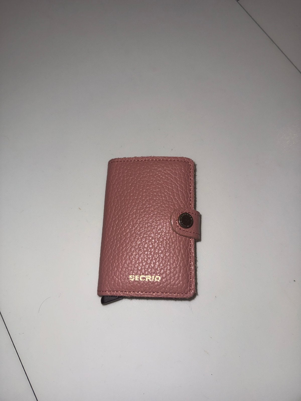 Secrid Miniwallet Roze Leer - Zo goed als nieuw, Overige merken, Ophalen of Verzenden, Zo goed als nieuw, Roze