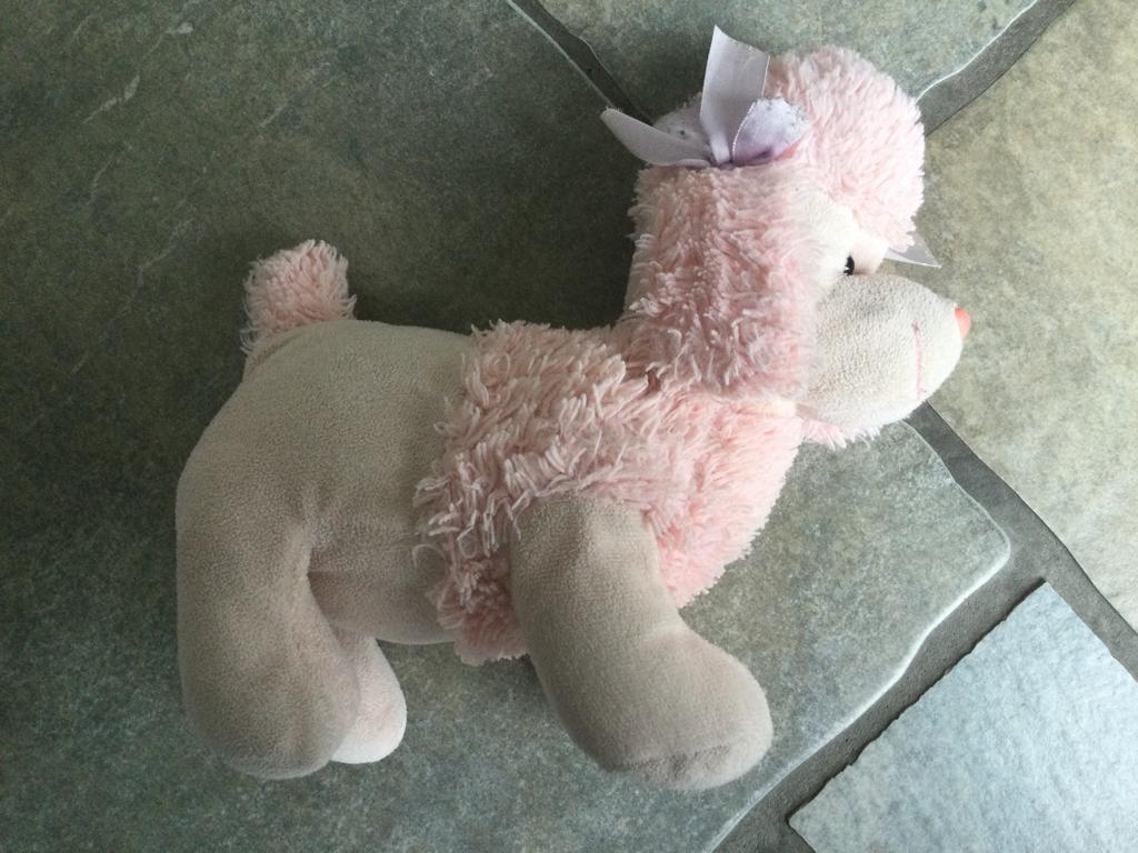 Schattig roze poedel knuffel hond, Ophalen of Verzenden, Zo goed als nieuw, Roze, Hond