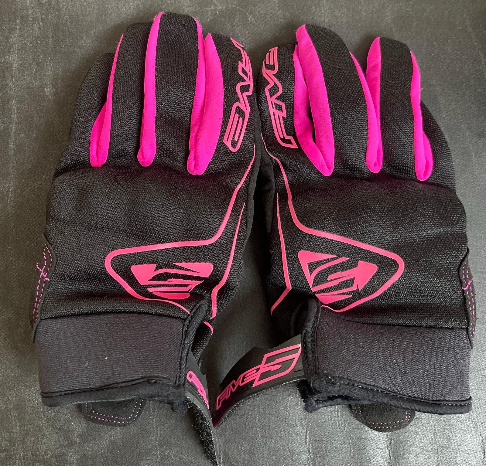 FIVE Globe Motorhandschoenen Zwart/Roze Maat S/8, Motoren, Ophalen of Verzenden, Tweedehands, Handschoenen
