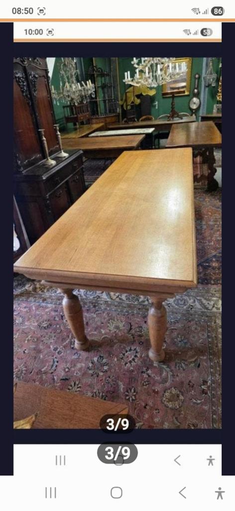 Antieke eiken Franse eettafel 260 cm, Antiek en Kunst, Antiek | Meubels | Tafels, Ophalen