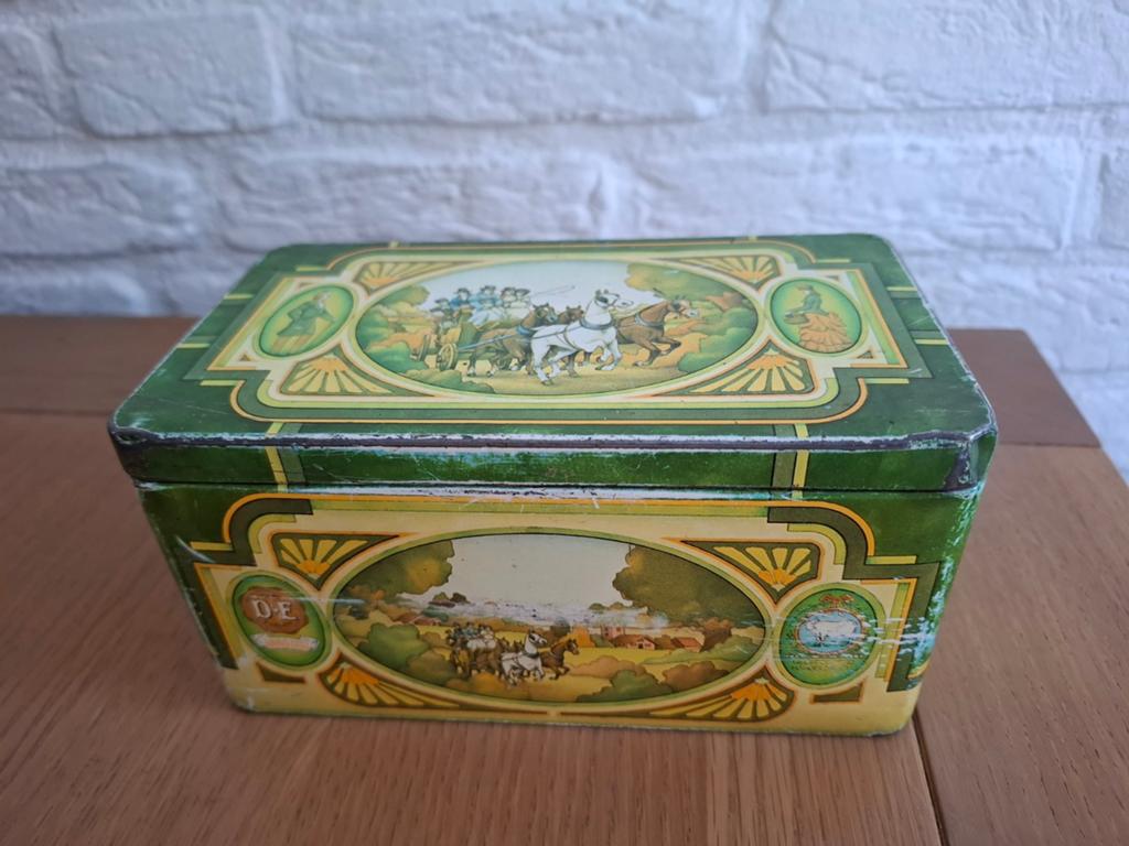 (M) Vintage Douwe Egberts Pickwick Thee blik. Jaren 70., Verzamelen, Blikken, Ophalen of Verzenden, Gebruikt, Thee, Douwe Egberts