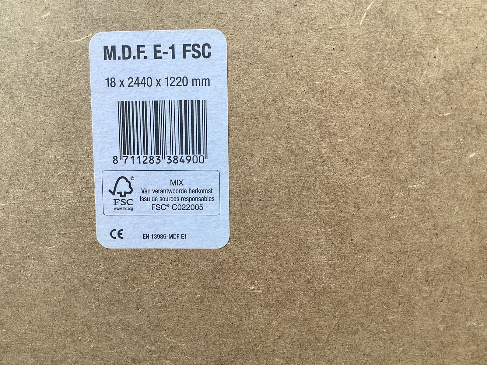 MDF plaat, Doe-het-zelf en Verbouw, Ophalen, Nieuw, Overige materialen, Minder dan 20 mm