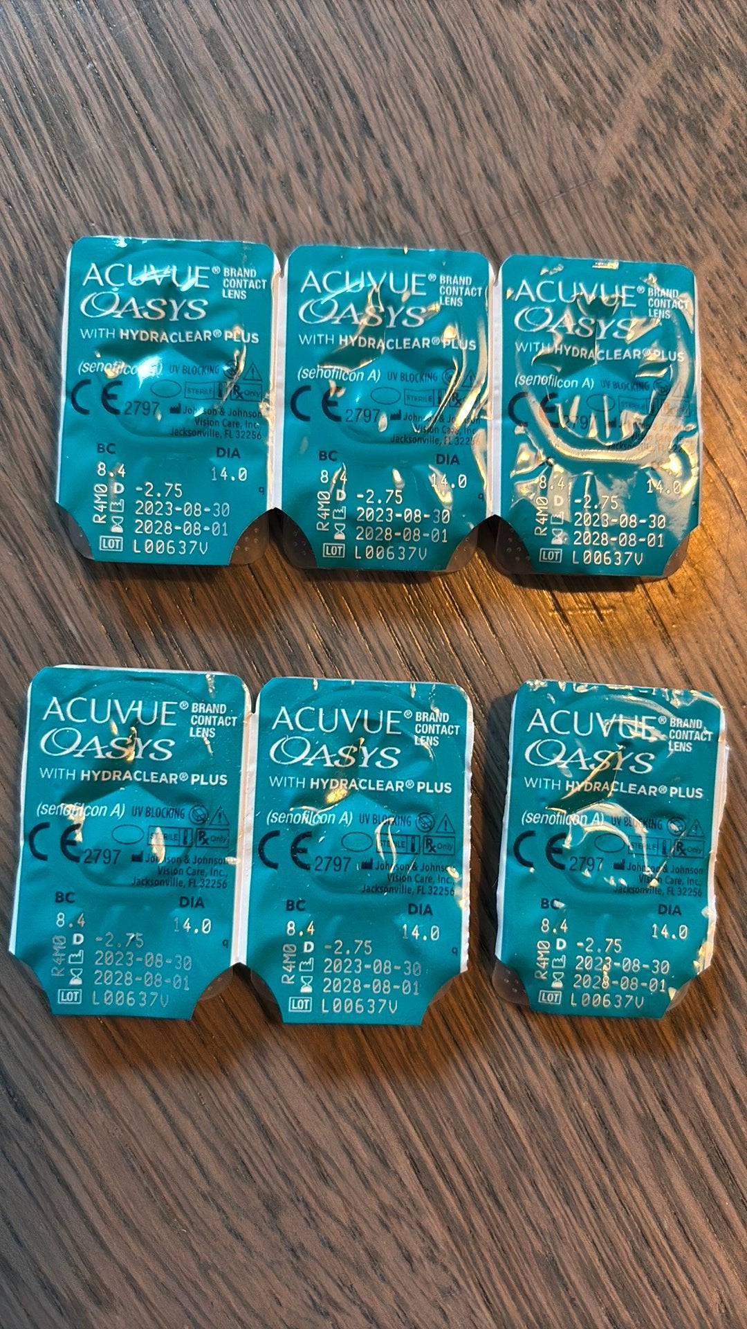Acuvue Oasys -2,75 contactlenzen 14 dagen met UV-blokkering, Sieraden, Tassen en Uiterlijk, Ophalen of Verzenden, Nieuw, Overige kleuren
