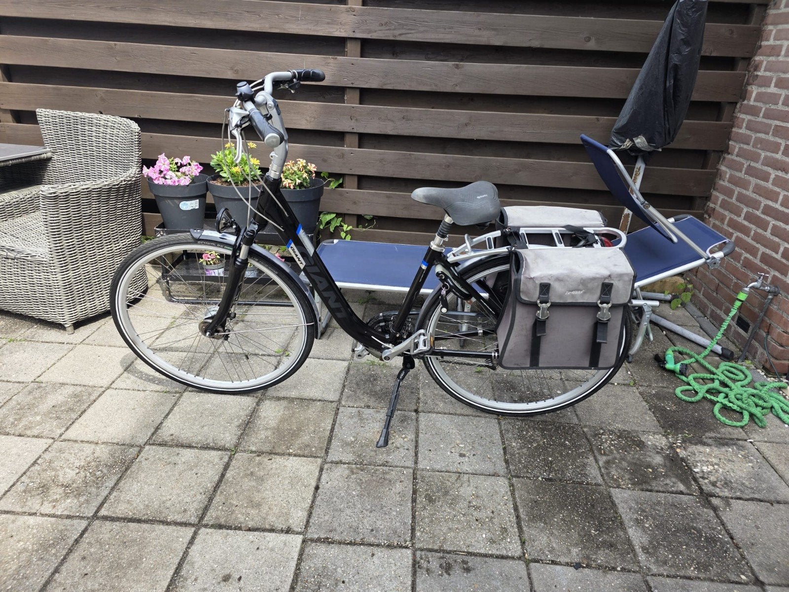 Giant damesfiets in goede staat 3x7 versnellingen verlichtin, Ophalen, Gebruikt, 47 tot 50 cm, Versnellingen