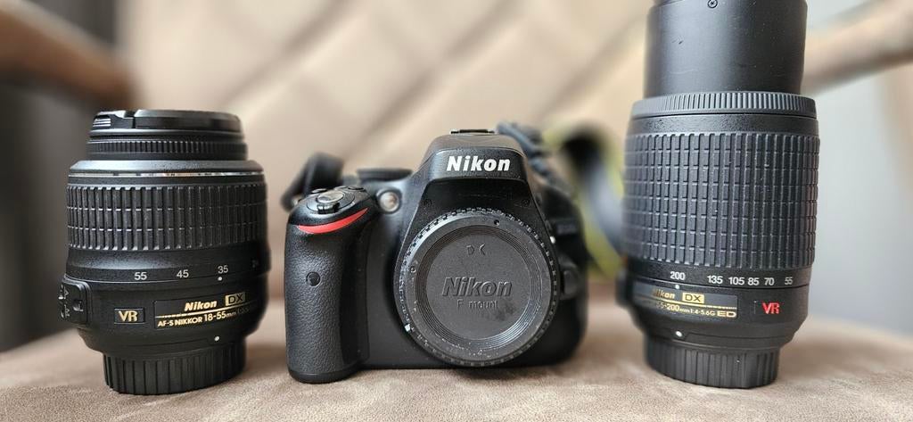 Nikon D5100 spiegelreflexcamera met twee lenzen, Ophalen, Spiegelreflex, Nikon