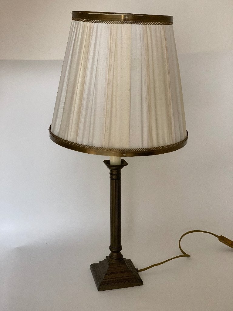 Classic lampshade, Gebruikt, Tafellamp, Crème, Rechthoekig