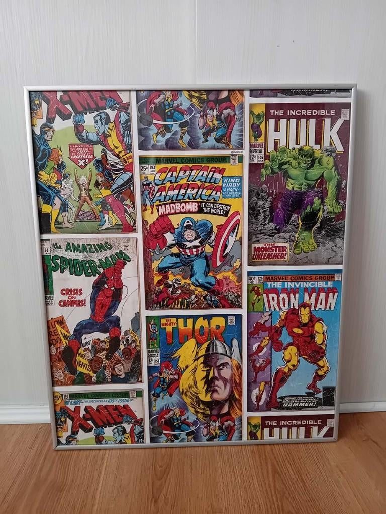 Poster Mavel Avengers in wissellijst 51x61cm, Ophalen, Kunststof, 50 tot 75 cm, Zo goed als nieuw