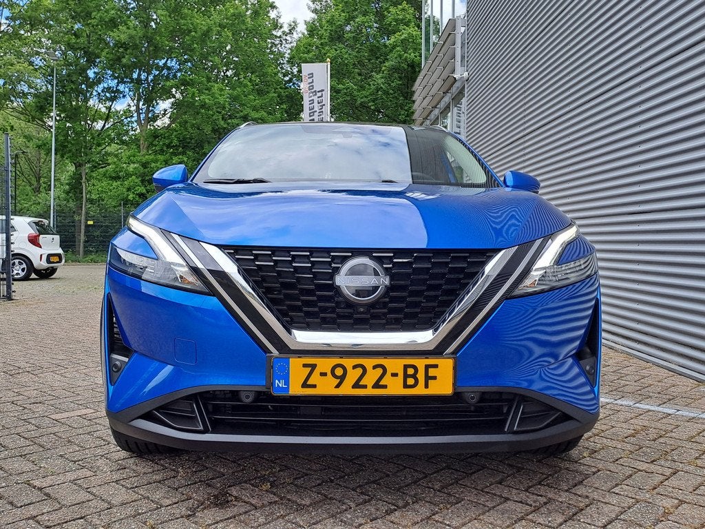 Nissan QASHQAI 1.3 MHEV Xtronic N-Connecta | Automaat | Pano, Auto's, Nissan, 12 maanden, Stof, Euro 6, Blauw