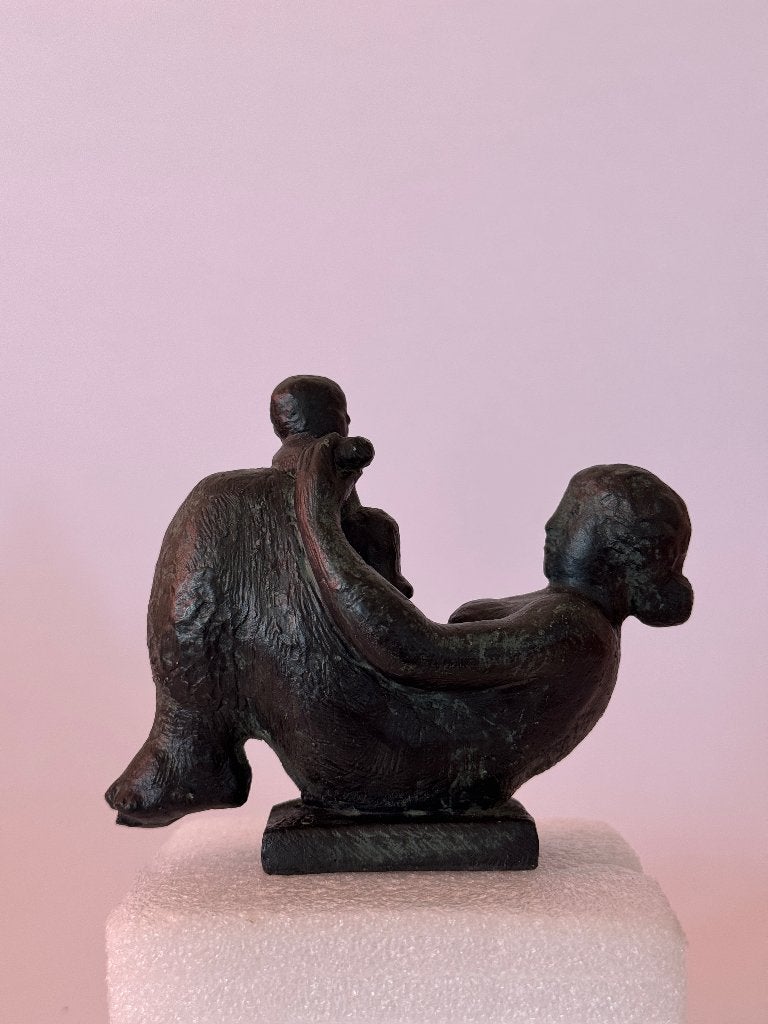 Frank Letterie - Moeder en kind, Ophalen, Minder dan 20 cm, Overige materialen, Beeld