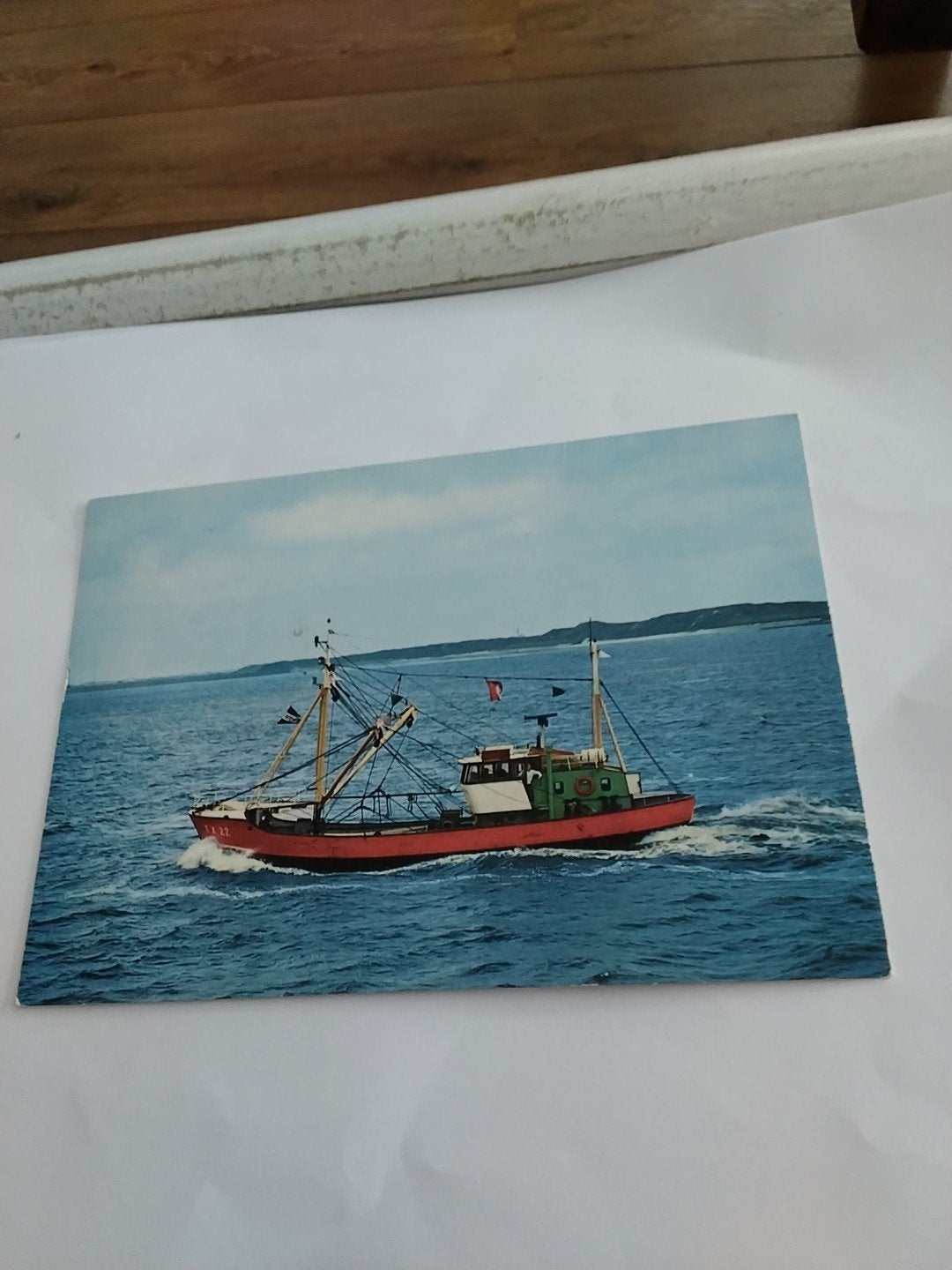 Oude ansichtkaart Texel - Vissersboot TX 22, Ophalen of Verzenden, 1960 tot 1980, Ongelopen, Waddeneilanden
