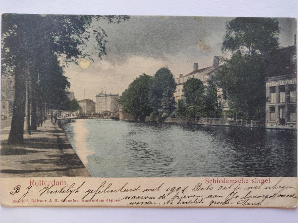 X2488 Rotterdam 1903 naar Ned. Indië, Verzamelen, Ansichtkaarten | Nederland, Zuid-Holland, Voor 1920, Ophalen of Verzenden