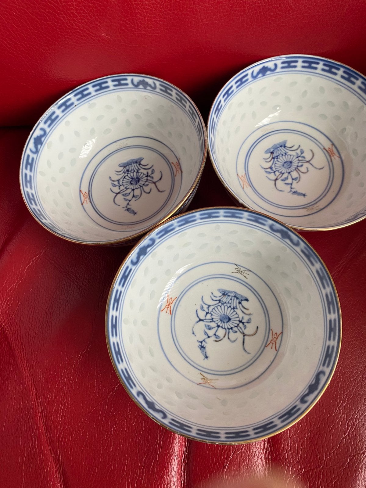 3 chinese soepkommen, Ophalen, Aardewerk, Overige stijlen, Kom(men)