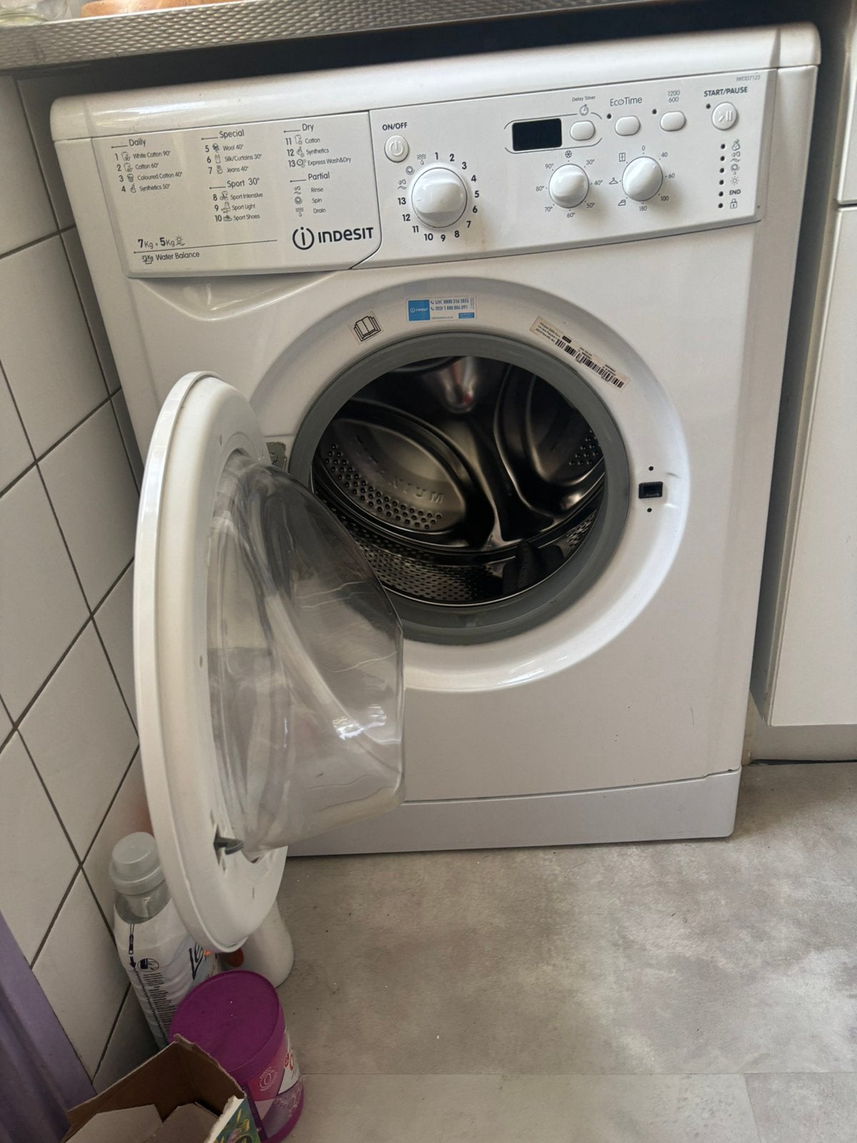 Indienst washer + dryer combo, Witgoed en Apparatuur, Ophalen, Gebruikt, Minder dan 85 cm, Kort programma