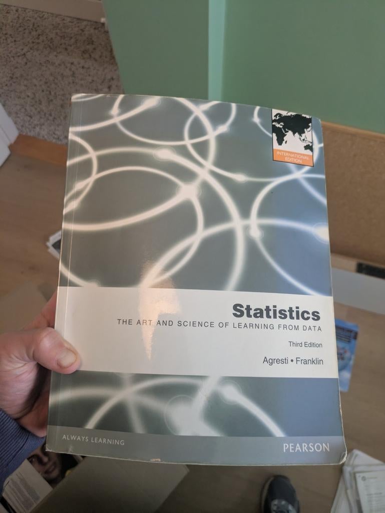 Statistics: The Art and Science of Learning From Data, Zo goed als nieuw, Agresti, Franklin, Beta, HBO