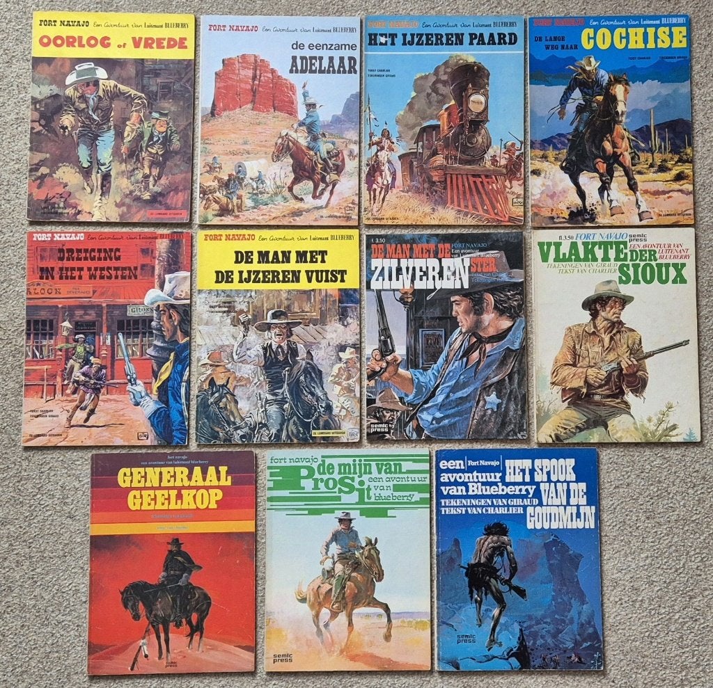 Luitenant Blueberry (Fort Navajo) - Helmond/Semic -11 albums, Ophalen of Verzenden, Zo goed als nieuw, Jean-Michel Charlier en Jean Giraud