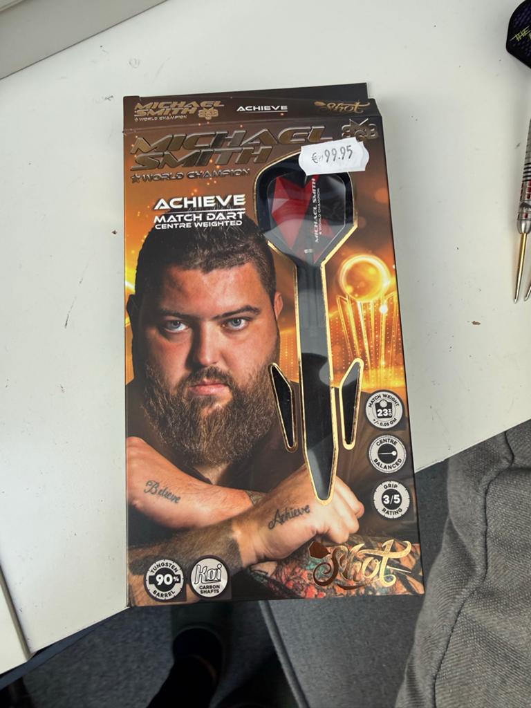 Michael Smith Achieve Dartpijlen - 90% Tungsten, Sport en Fitness, Darts, Ophalen of Verzenden, Zo goed als nieuw, Pijlen