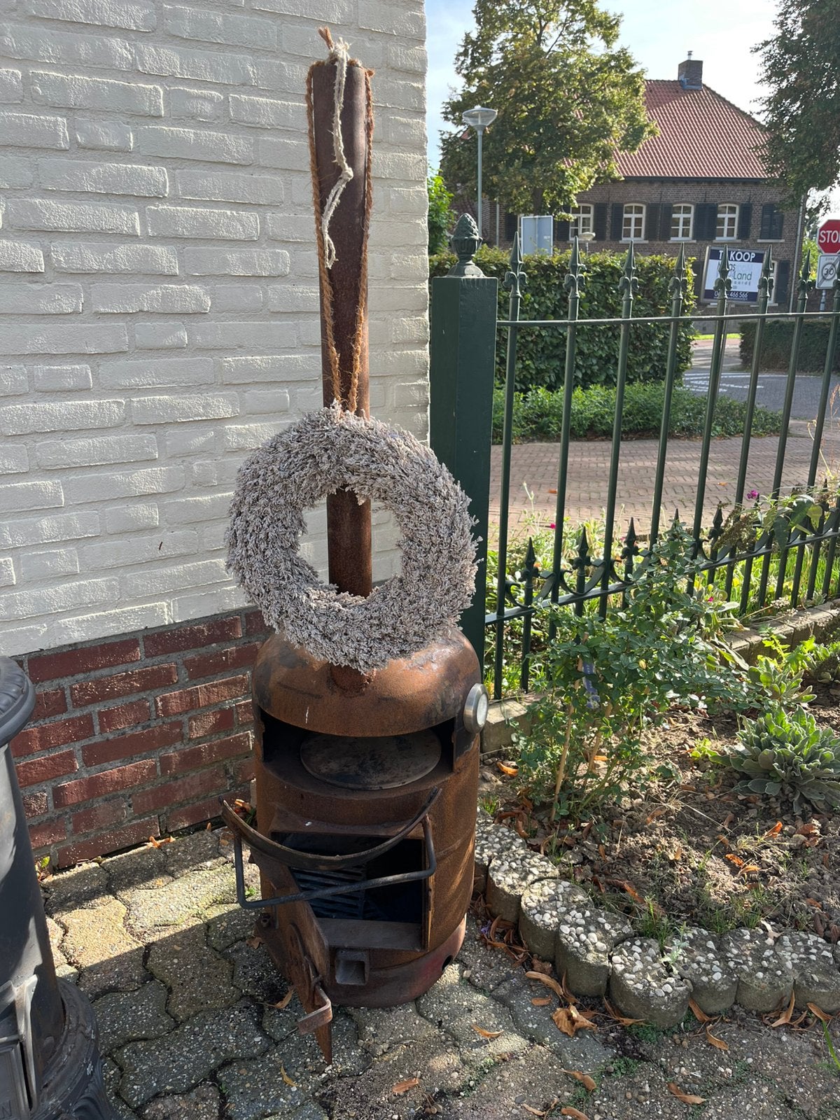 Houtkachel met pizzaoven, Ophalen, Gebruikt