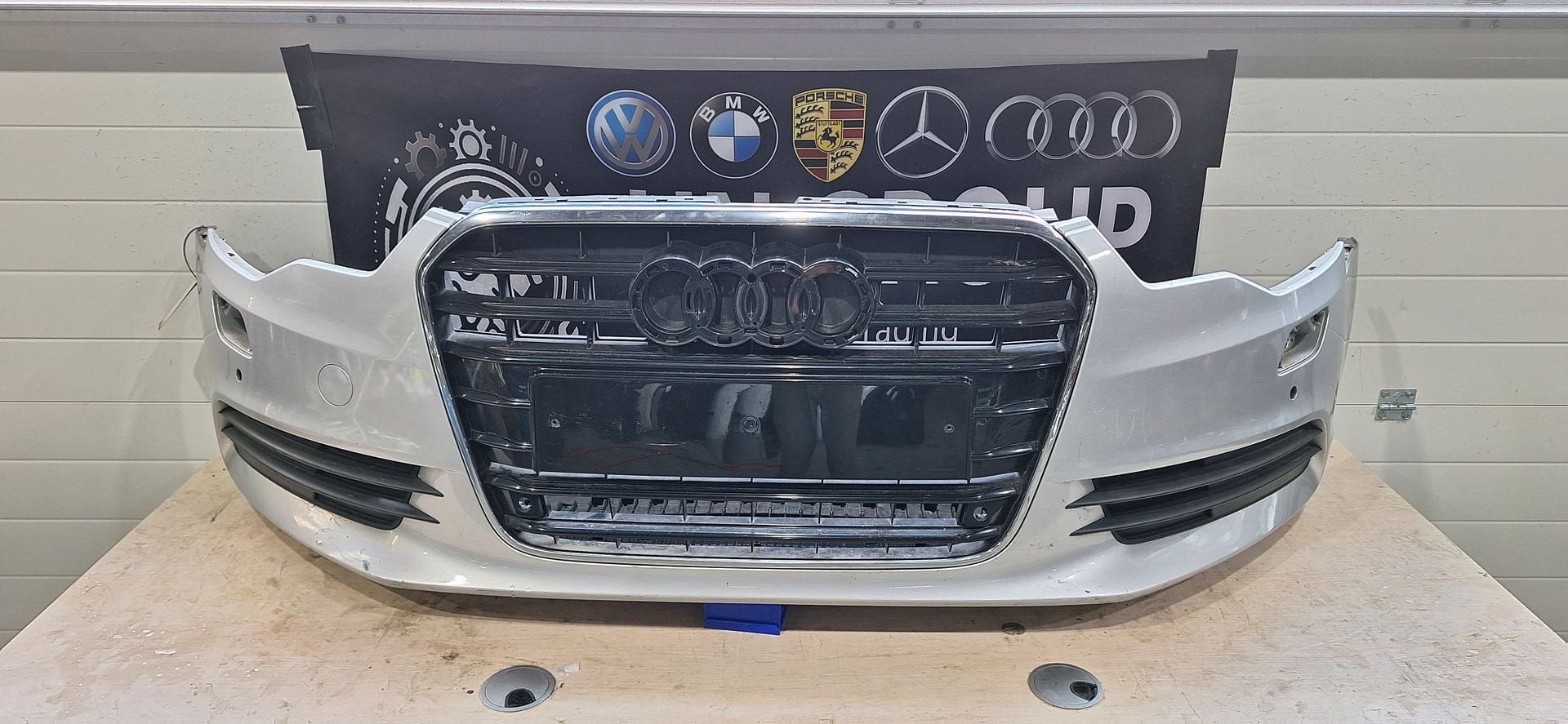 Audi A6 (C7 / type 4G, pre-facelift 2011–2014) voorbumper, Gebruikt, -, Voor, -