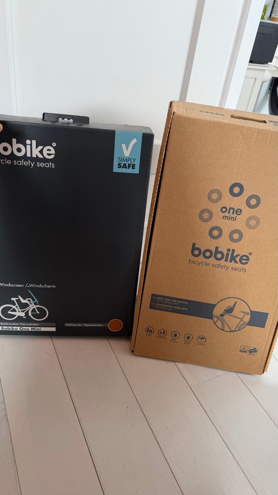 Bobike One Mini Fietszitje en windscherm - Nieuw - Oranje, Fietsen en Brommers, Fietsaccessoires | Fietsstoeltjes, Ophalen, Nieuw