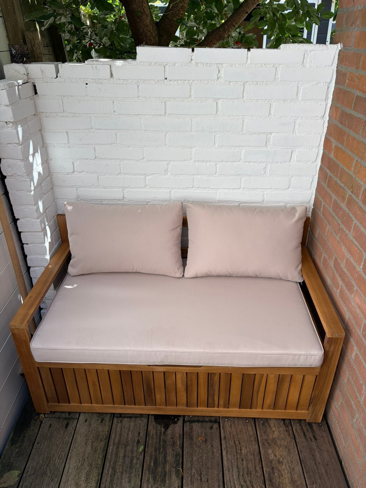Twee buiten kussens en hoes voor zitkussen, Tuin en Terras, Ophalen of Verzenden, Zo goed als nieuw