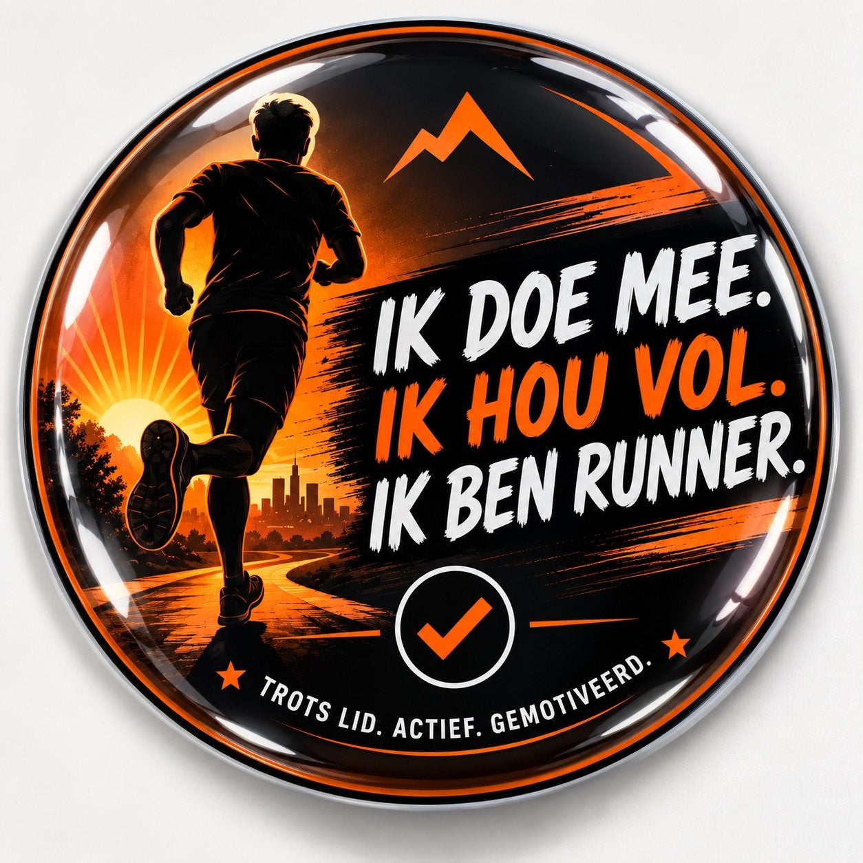 3D Runner Sticker – Ik Doe Mee, Ik Hou Vol – Hardlopen, Overige merken, Overige typen, Nieuw, Ophalen of Verzenden