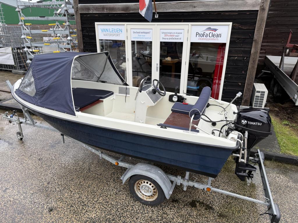 Nicki 430 Tohatsu 9.8PK Injectie Viertakt Zeer Netjes BJ2002, 4 m, Zo goed als nieuw, Polyester, Benzine
