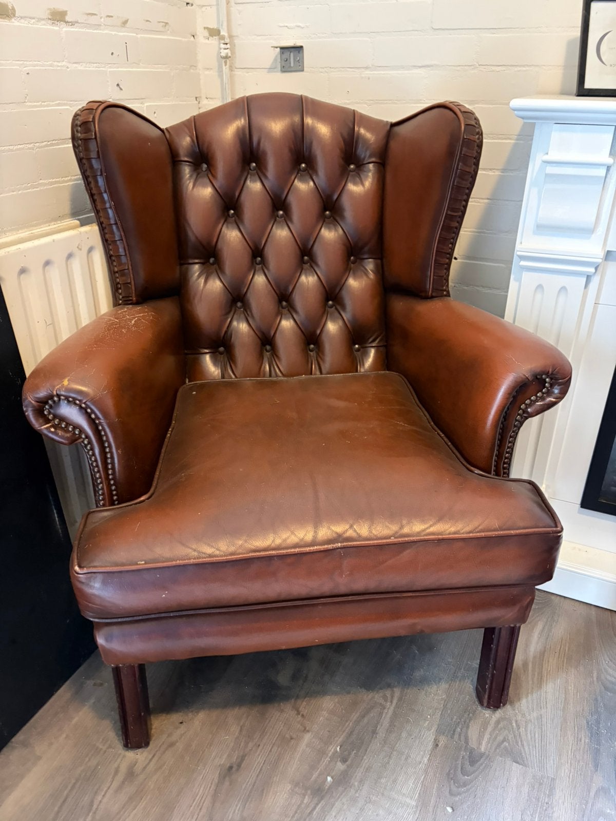 Fauteuils chesterfield, Ophalen, Zo goed als nieuw, 75 tot 100 cm, 50 tot 75 cm