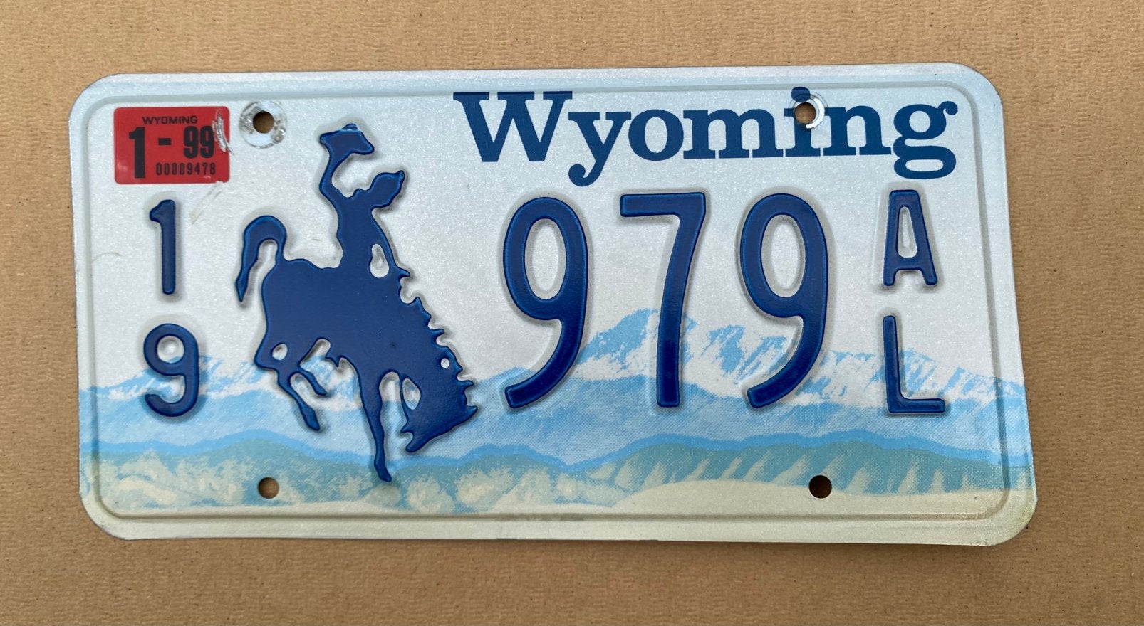 Kentekenplaat USA Wyoming, Verzamelen, Ophalen of Verzenden, Gebruikt, Auto's