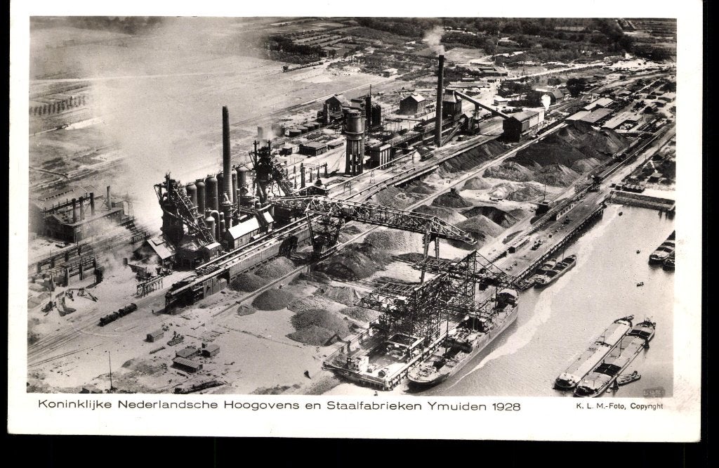 IJmuiden (N.H.), Staalfabrieken Hoogovens, gelopen 1929, Verzenden, 1920 tot 1940, Gelopen, Noord-Holland